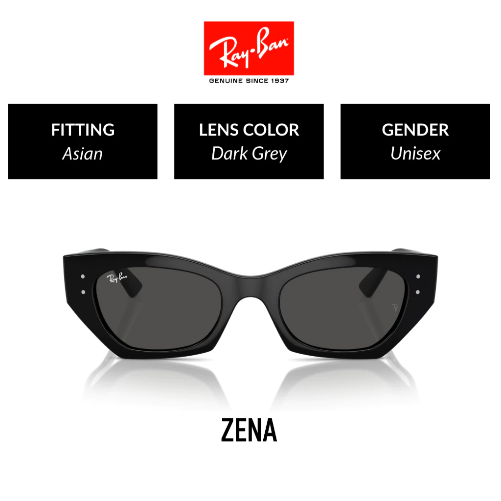 RAY-BAN ZENA RB4430F 667787 (Black) - Sunglasses